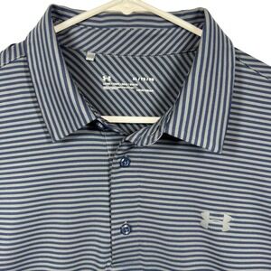 Under Armour Striped‎ HeatGear Loose Fit Performance Golf Polo Mens Sz XL